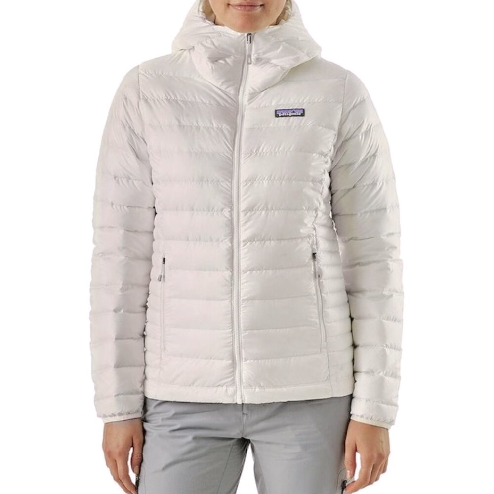 Patagonia Down White Sweater‎ Full-Zip Hooded Jacket - Women's Large